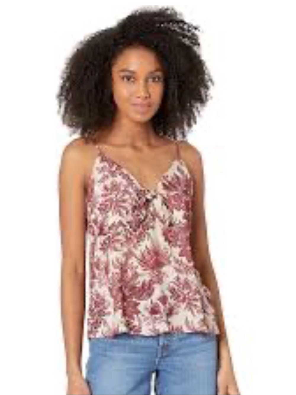 Chaser Rose Floral V-Neck Spaghetti Strap Camisole